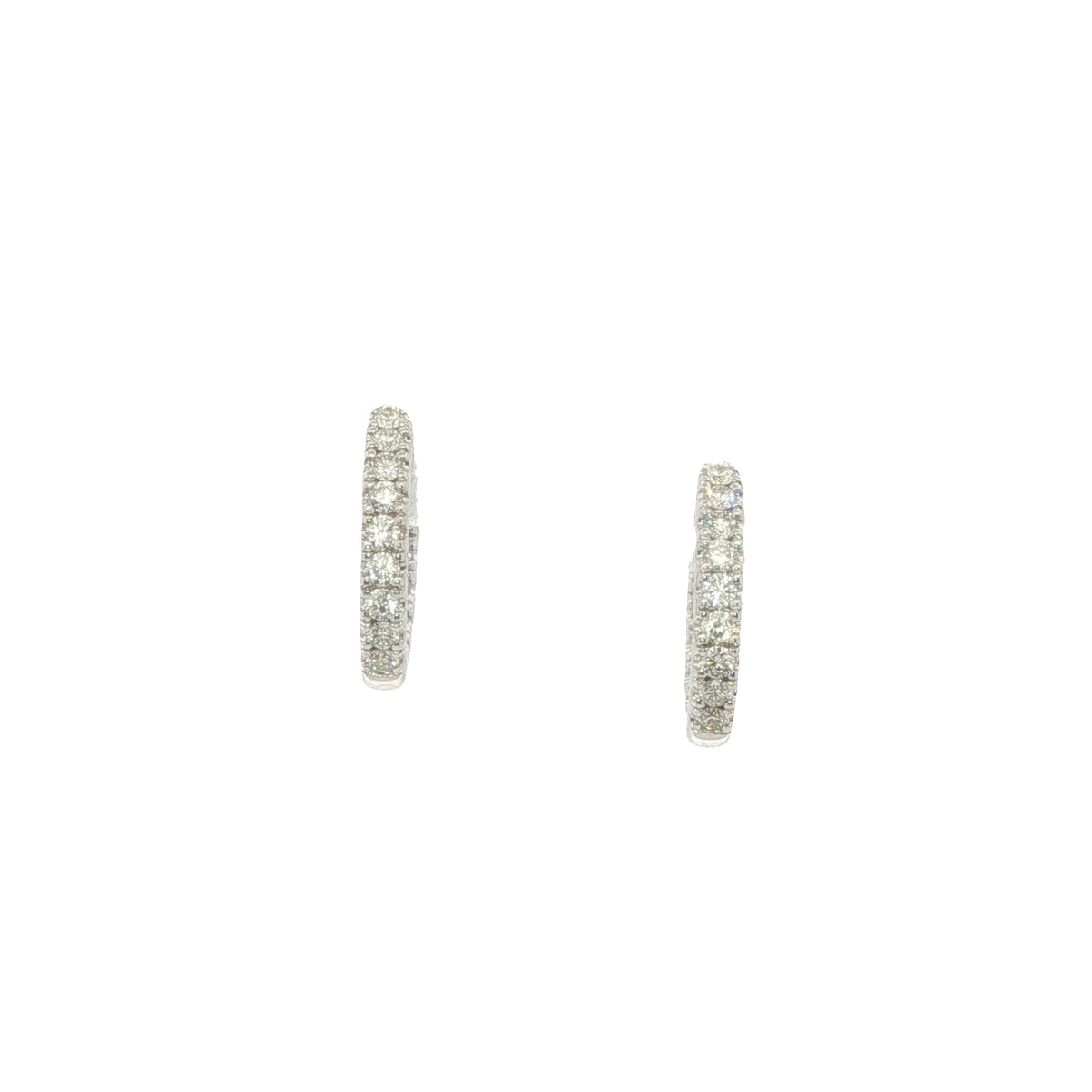 18 Carat White Gold and Diamond ‘Inside-Out’ Hinge hoops