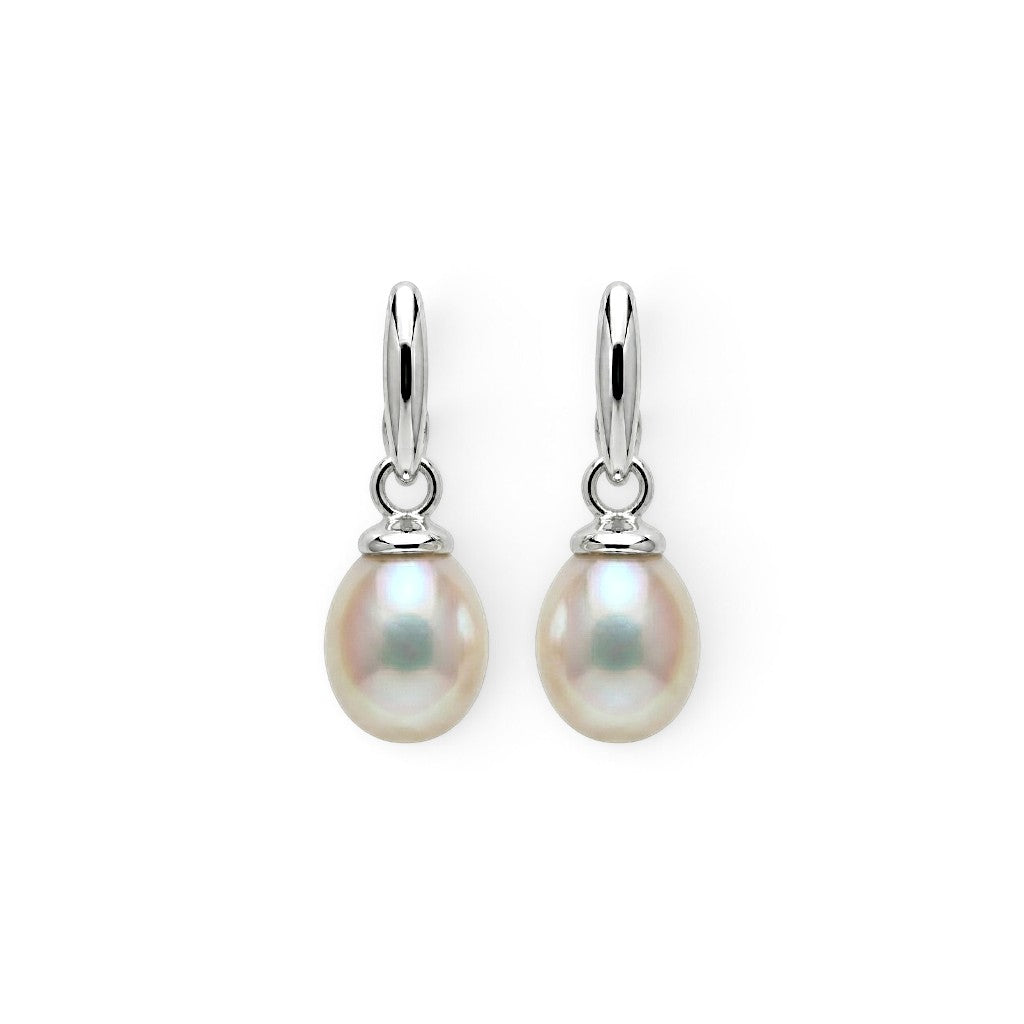 9 Carat White Gold Fresh Water Pearl Drops