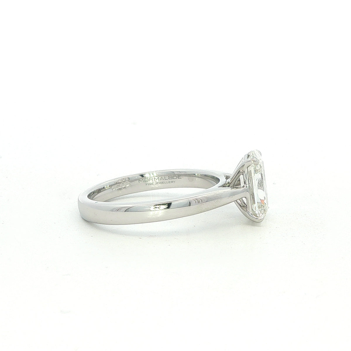Platinum Single Stone Engagement Ring 1.52 Carats J Si1