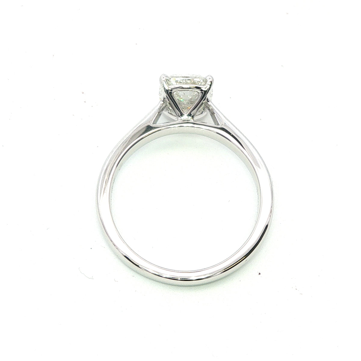 Platinum Single Stone Engagement Ring 1.52 Carats J Si1