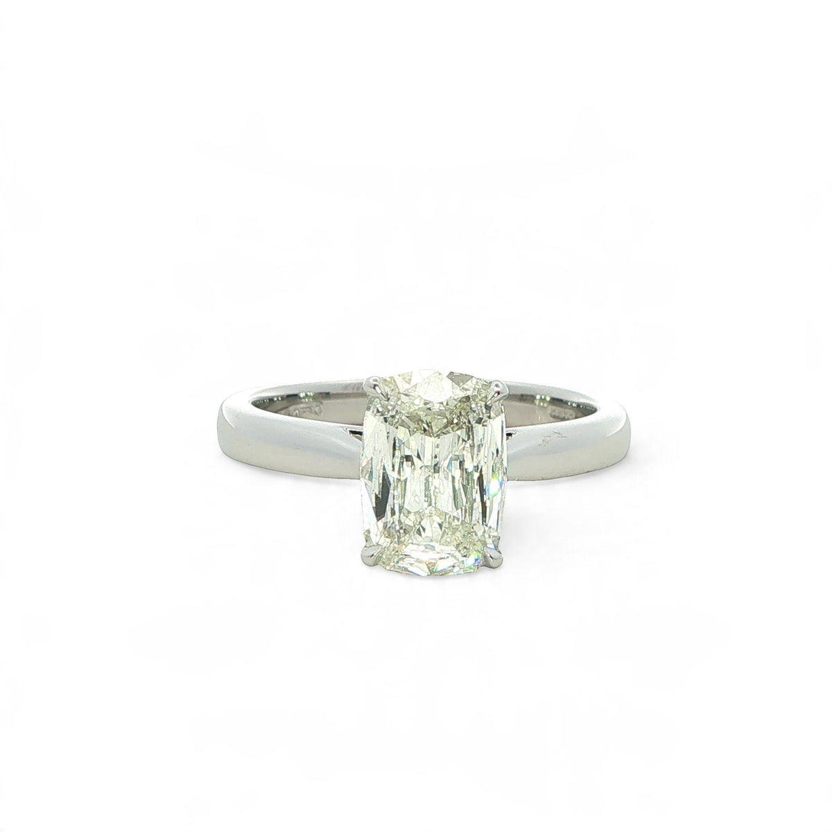 Platinum Solitaire Diamond Engagement Ring - 1.52 Carats J Si1