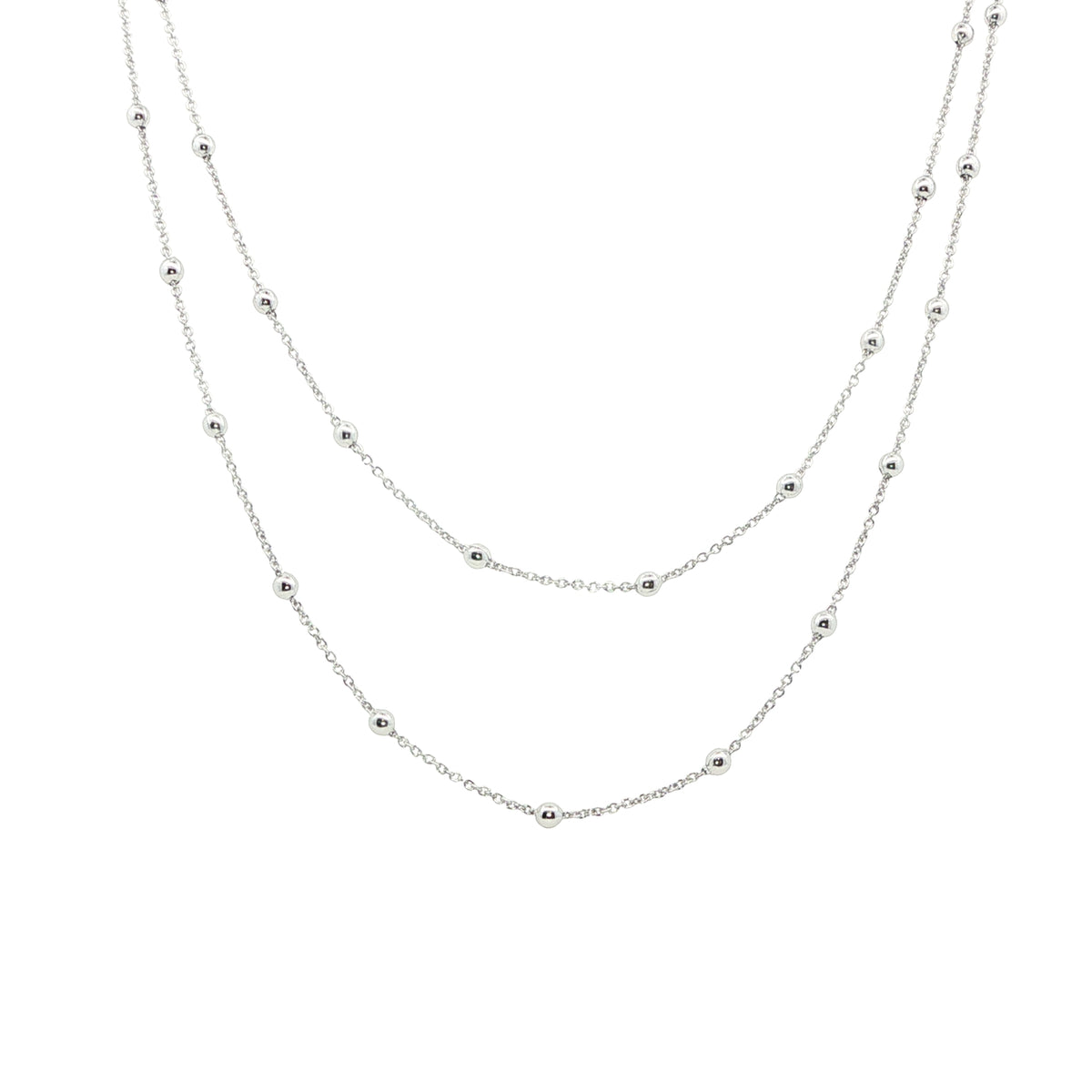 Silver Double Ball necklace