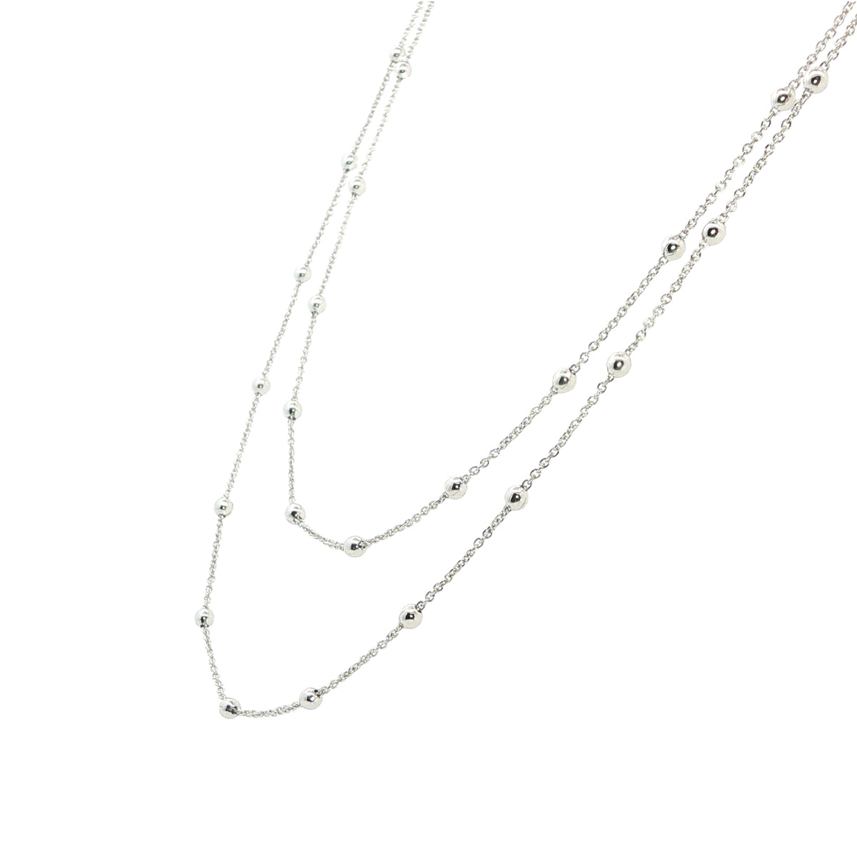 Silver Double Ball necklace