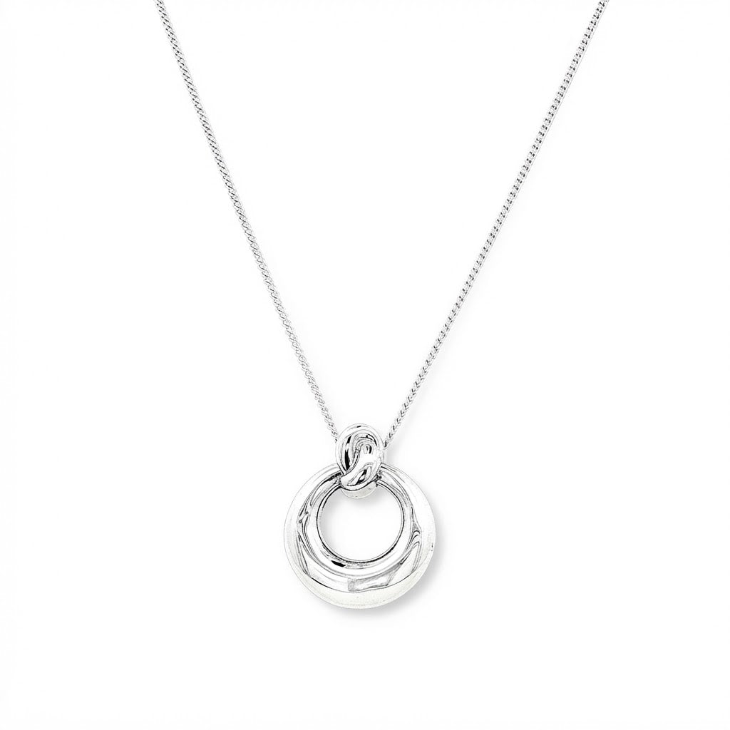 Silver Open Circle Dome Pendant