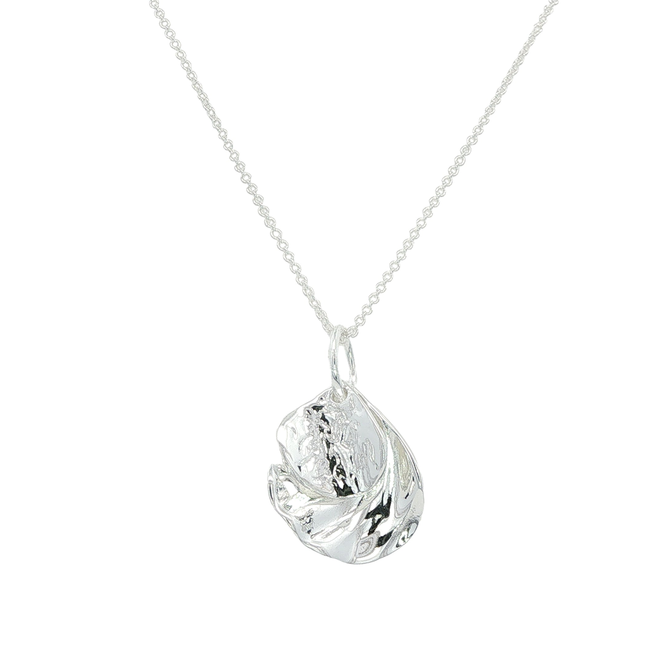 Silver Shimmer Double Twist Drop