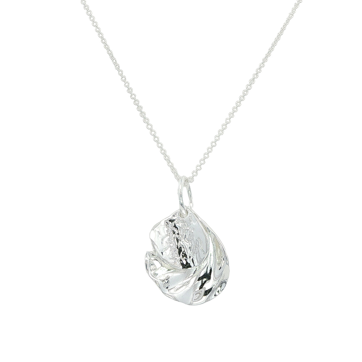 Silver Shimmer Double Twist Drop