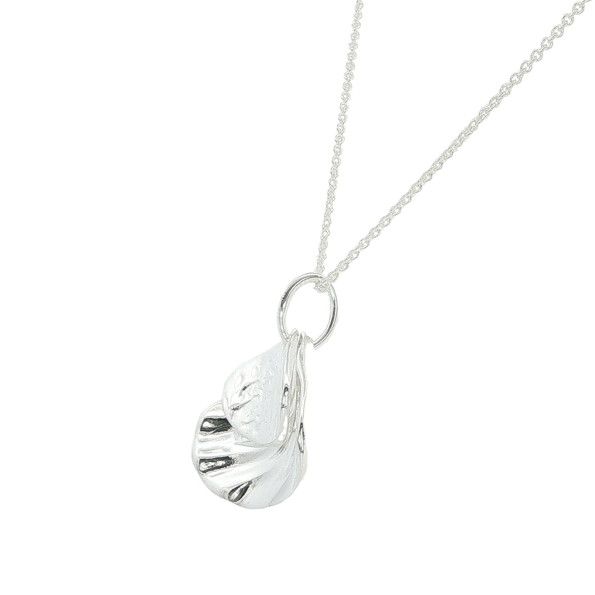 Silver Shimmer Double Twist Drop