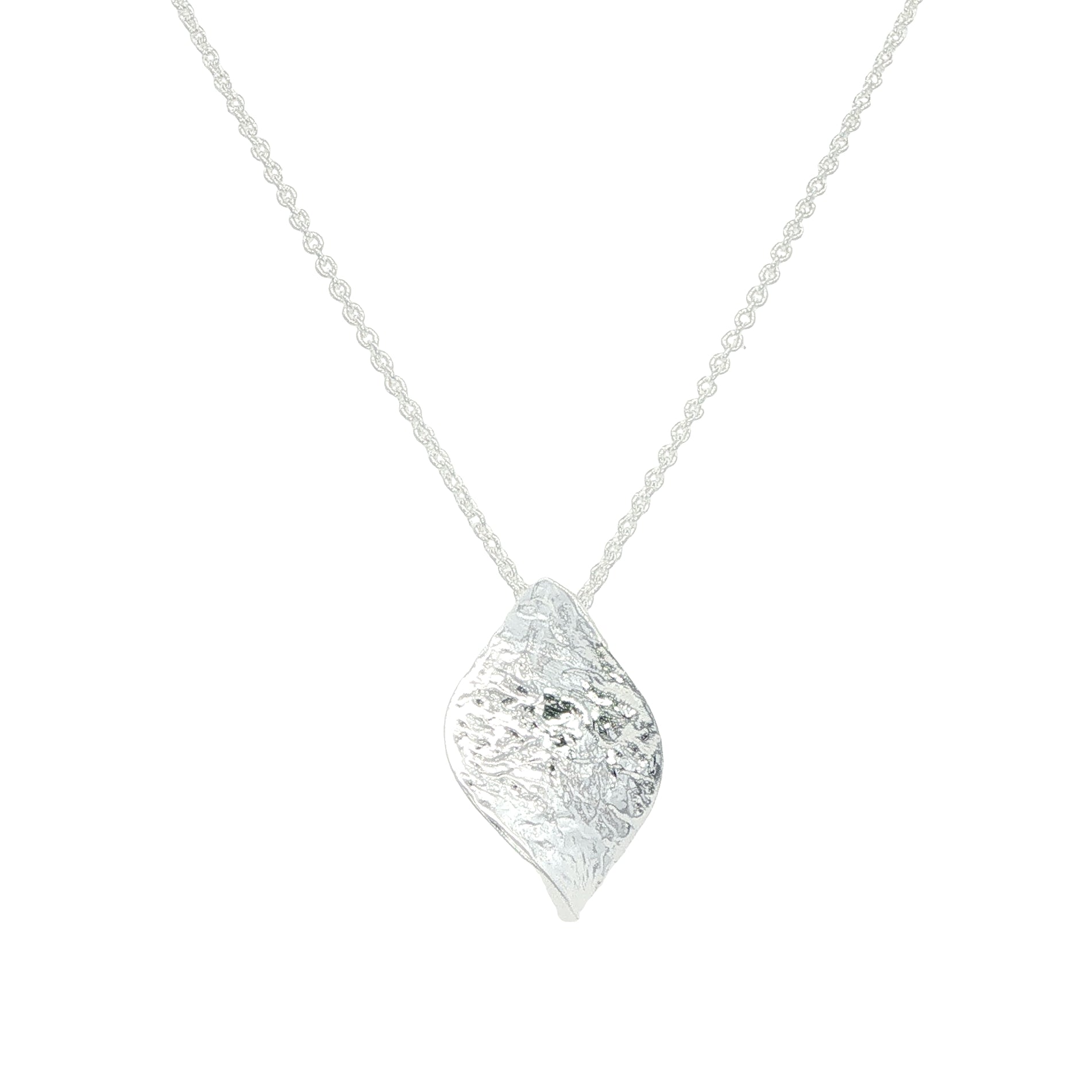 Silver Shimmer Single Twist Pendant