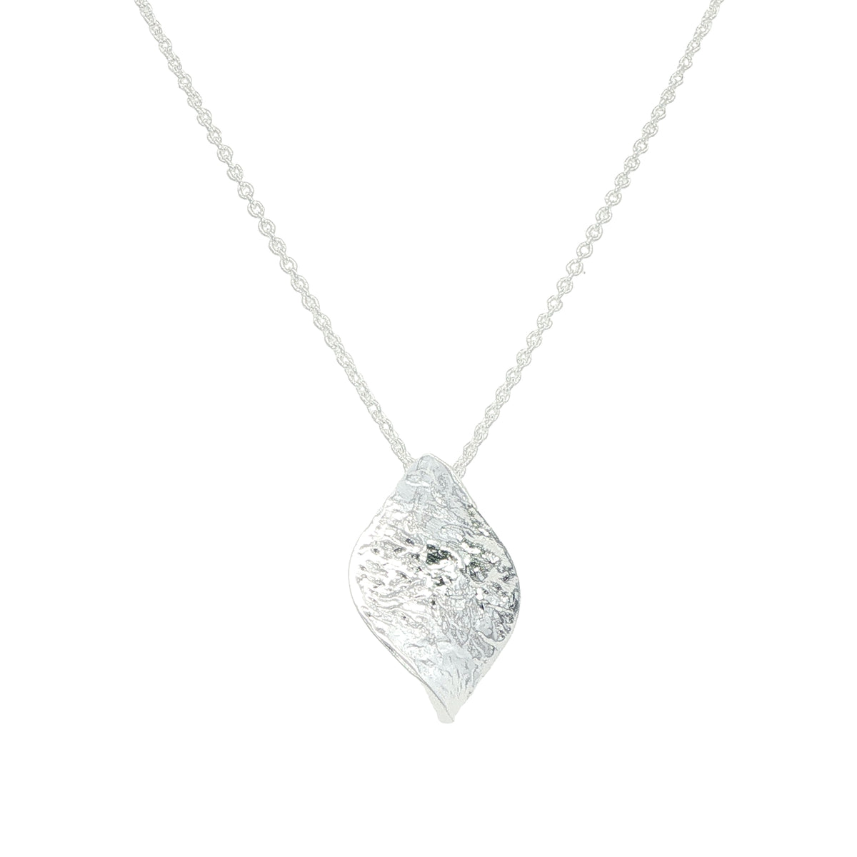 Silver Shimmer Single Twist Pendant