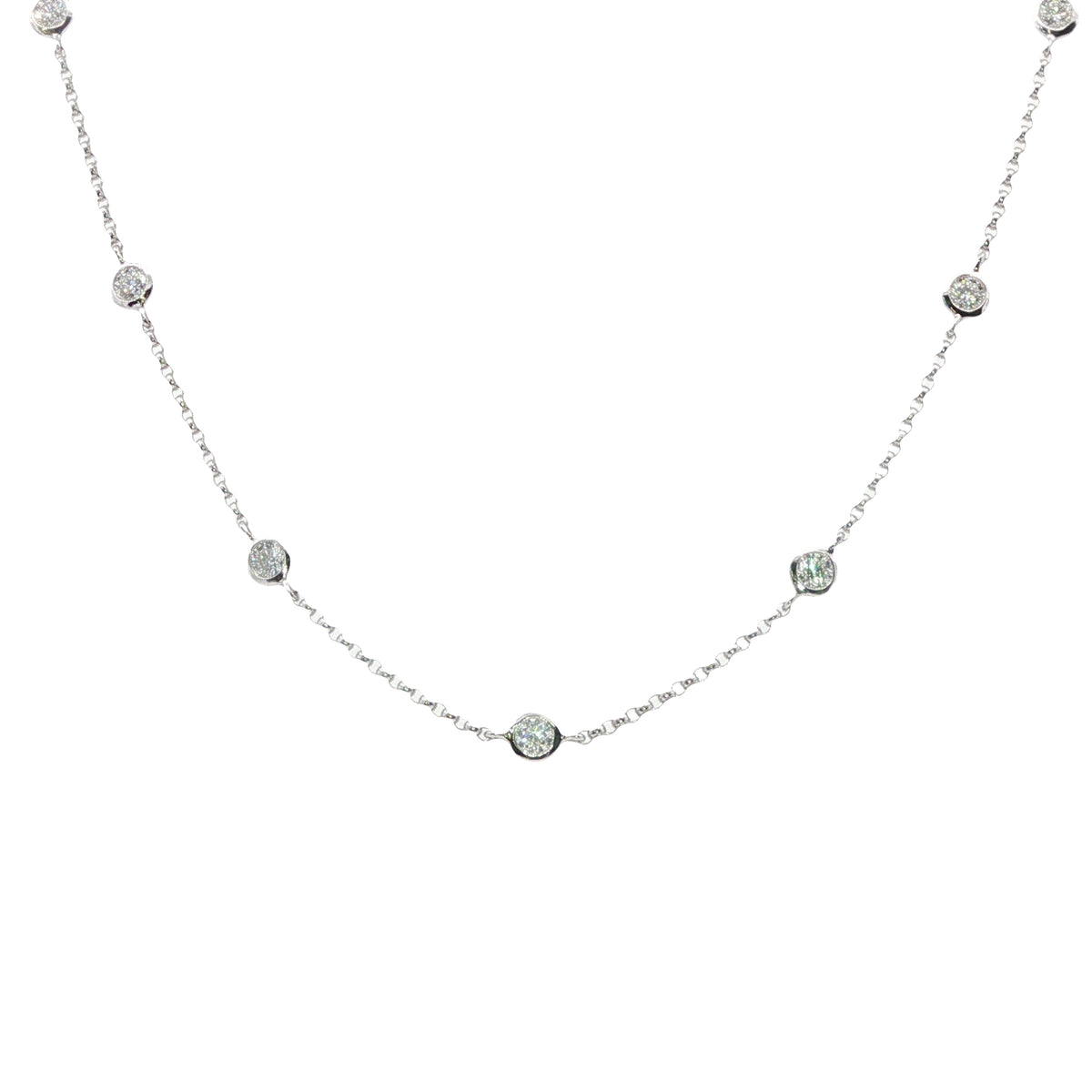 18 Carat White Gold and Diamond Necklace with 1.00 Carats