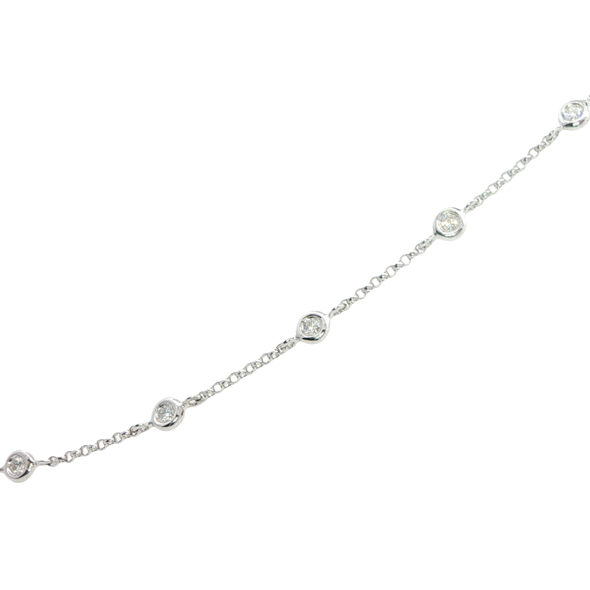 18 Carat White Gold and Diamond Necklace with 0.50 Carats