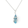 18 Carat White Gold Aquamarine and Diamond Pendant