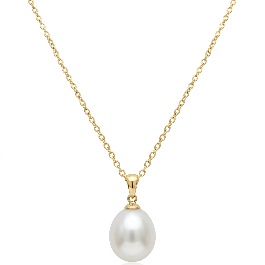 9 Carat Yellow Gold Fresh Water Pearl Pendant