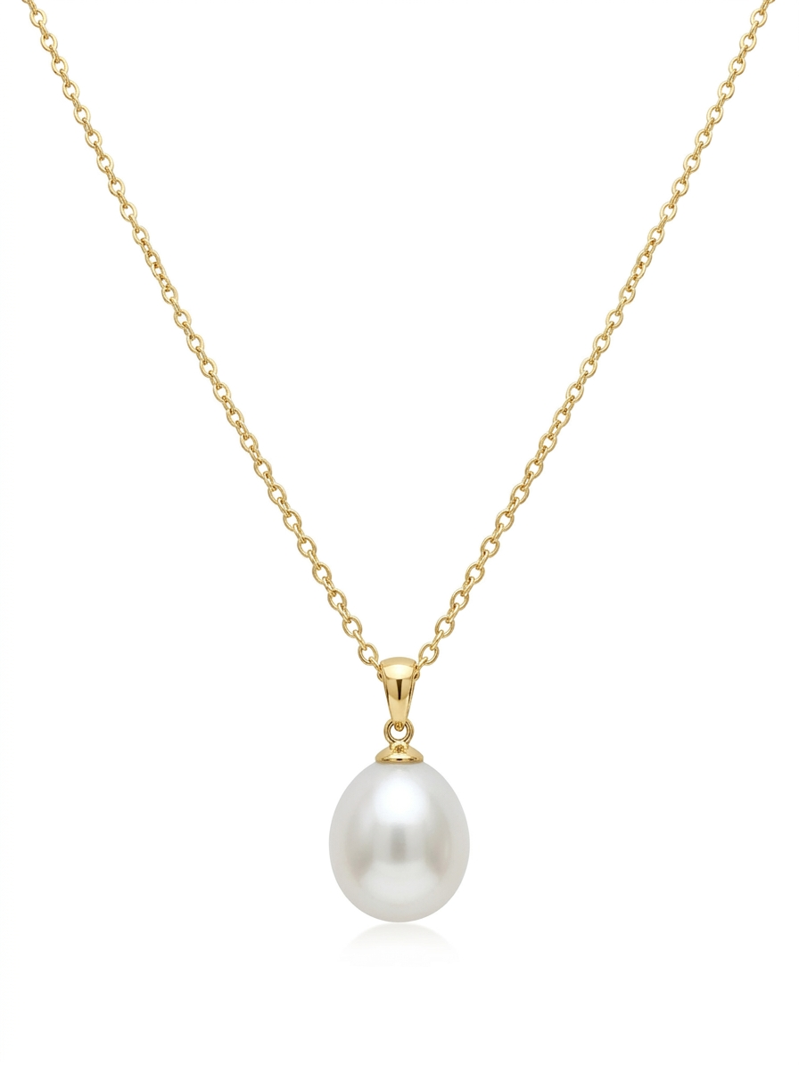 9 Carat Yellow Gold Fresh Water Pearl Pendant