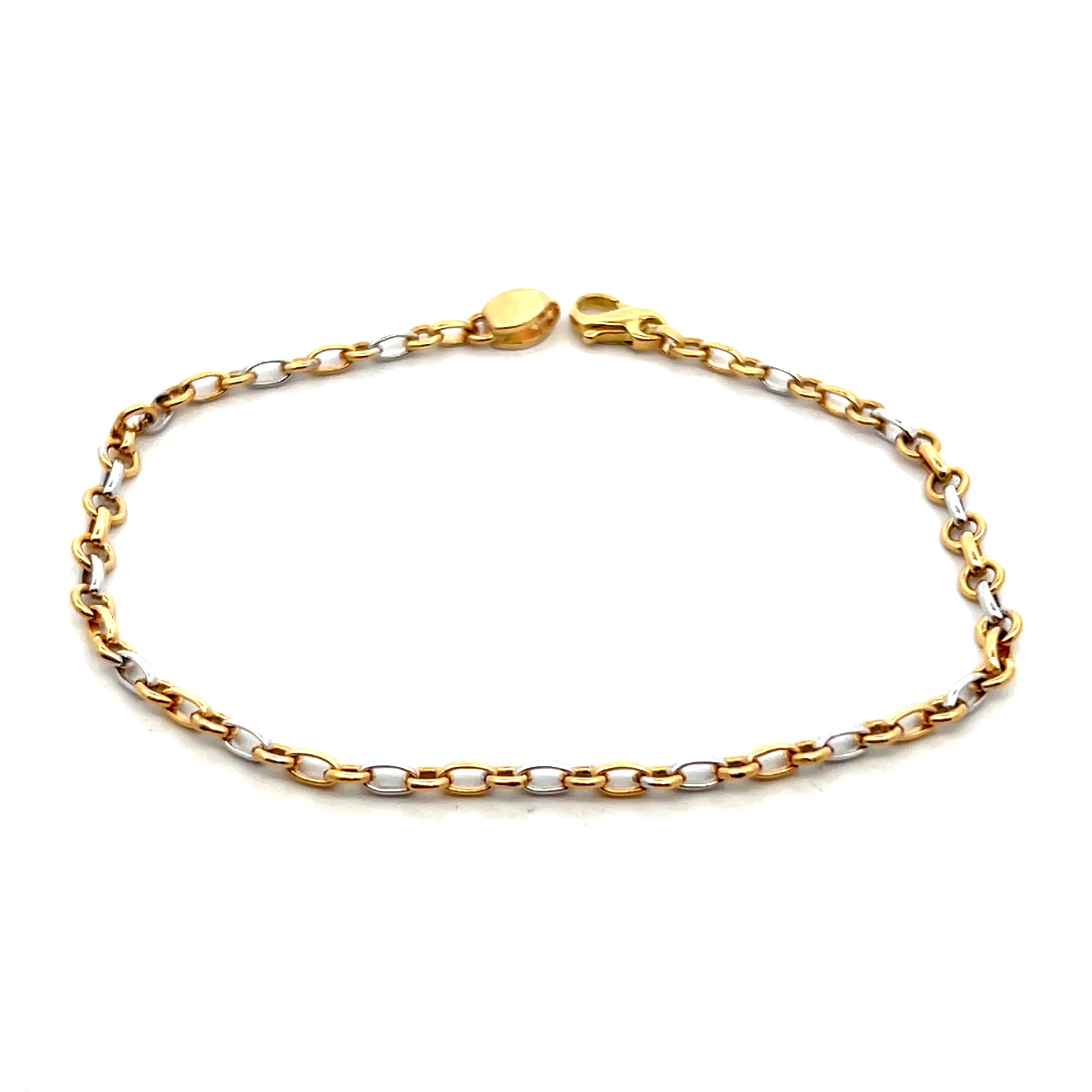 18 Carat Yellow and White Gold Bracelet