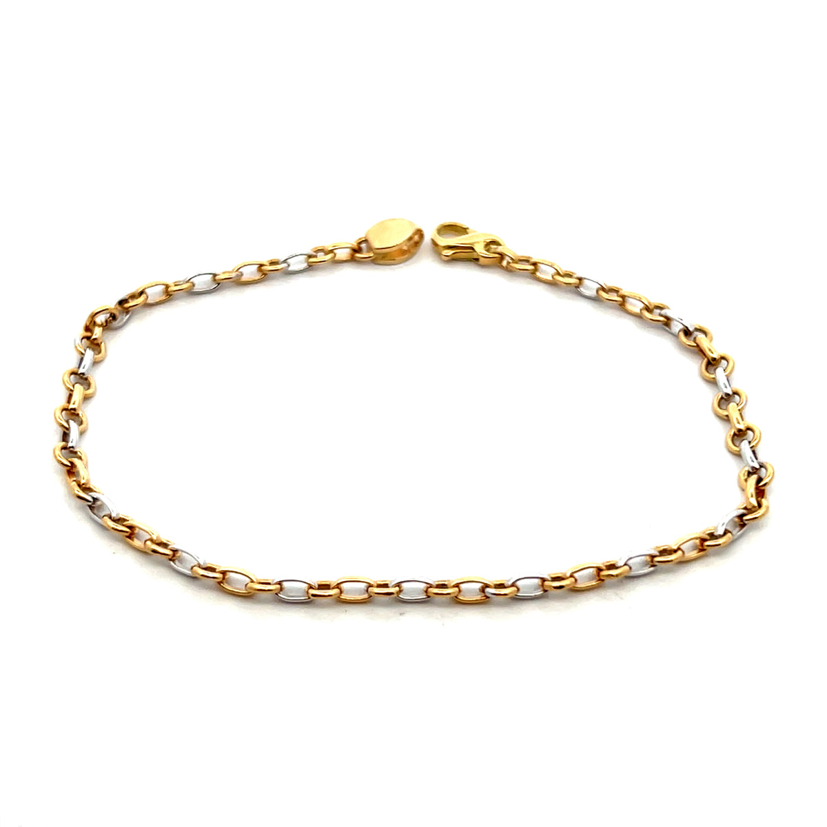 18 Carat Yellow and White Gold Bracelet