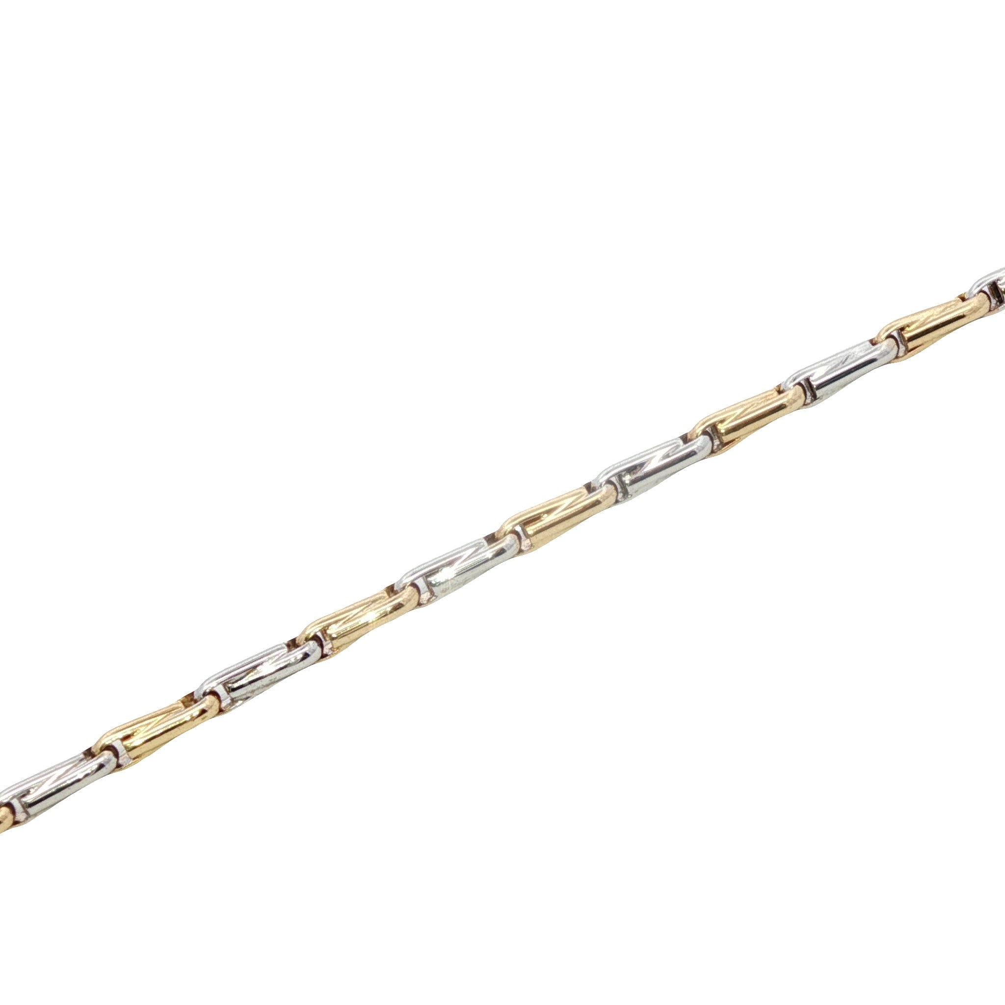 18 Carat Yellow and White Gold Bracelet