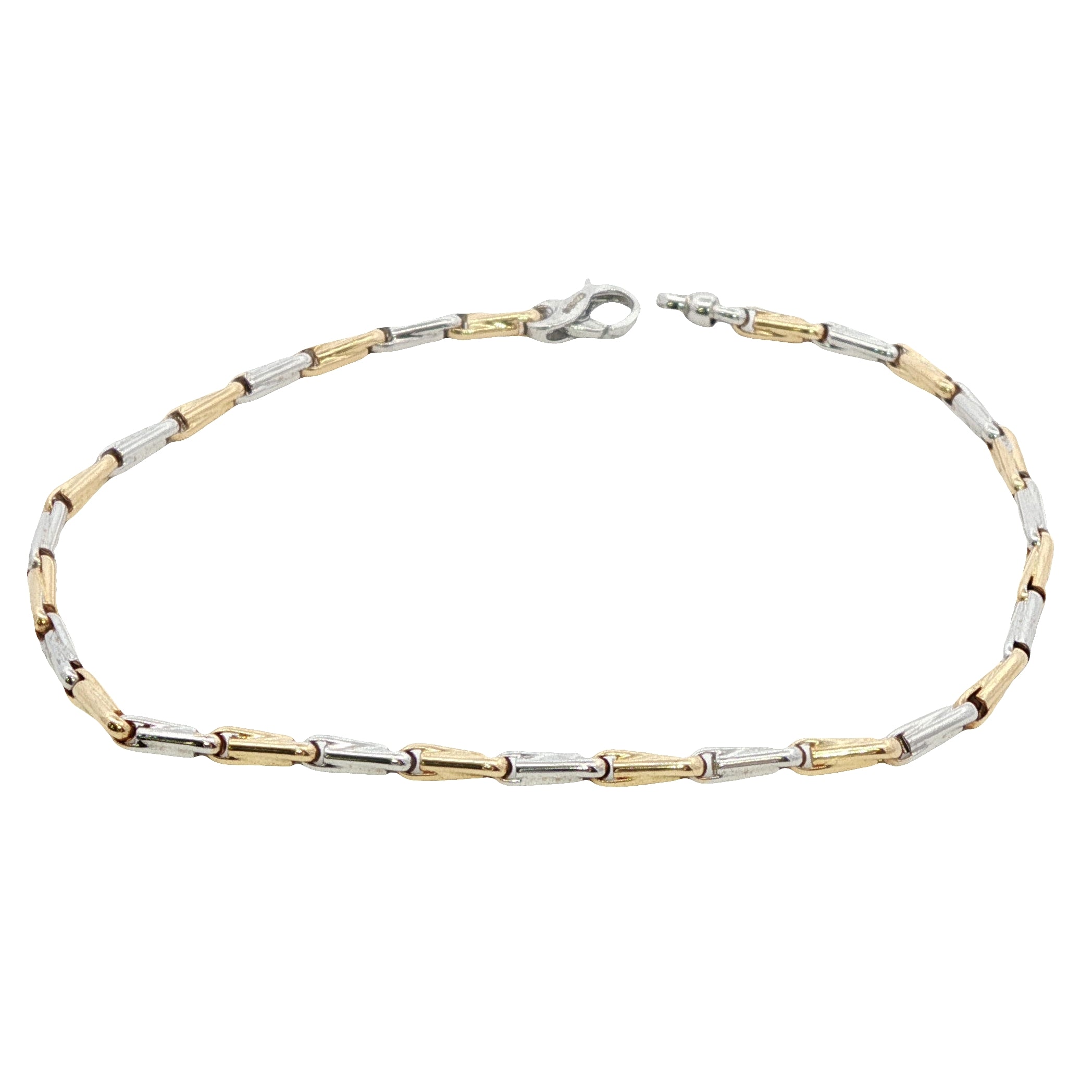 18 Carat Yellow and White Gold Bracelet