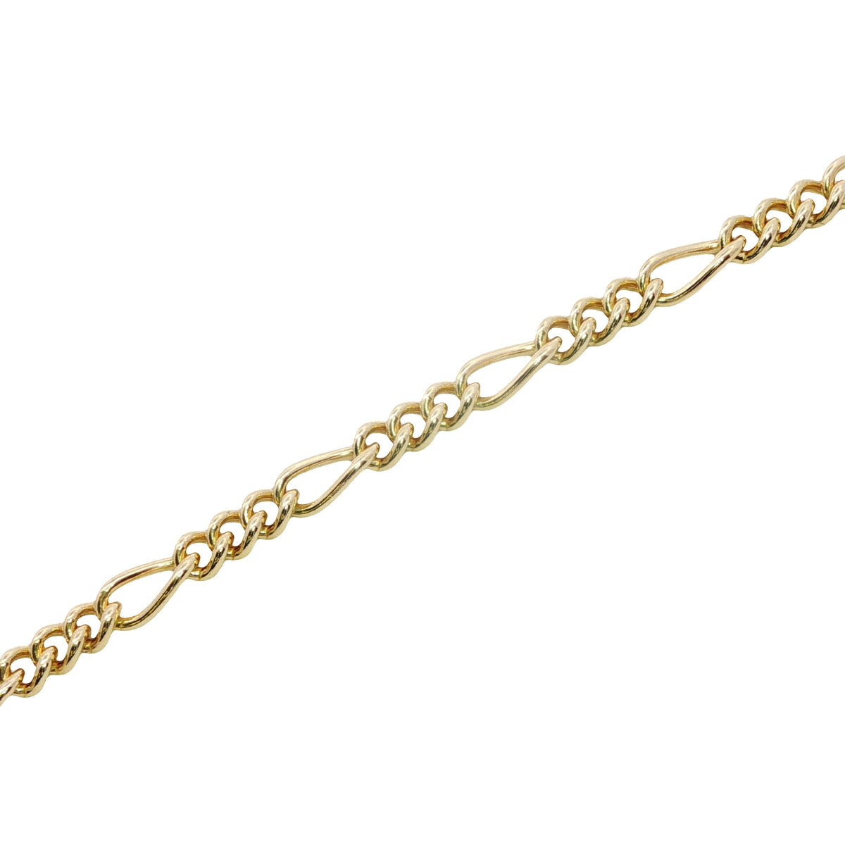 9 Carat Yellow Gold Figaro Bracelet