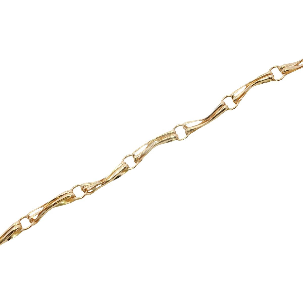 9 Carat Yellow Gold Bent Link Bracelet