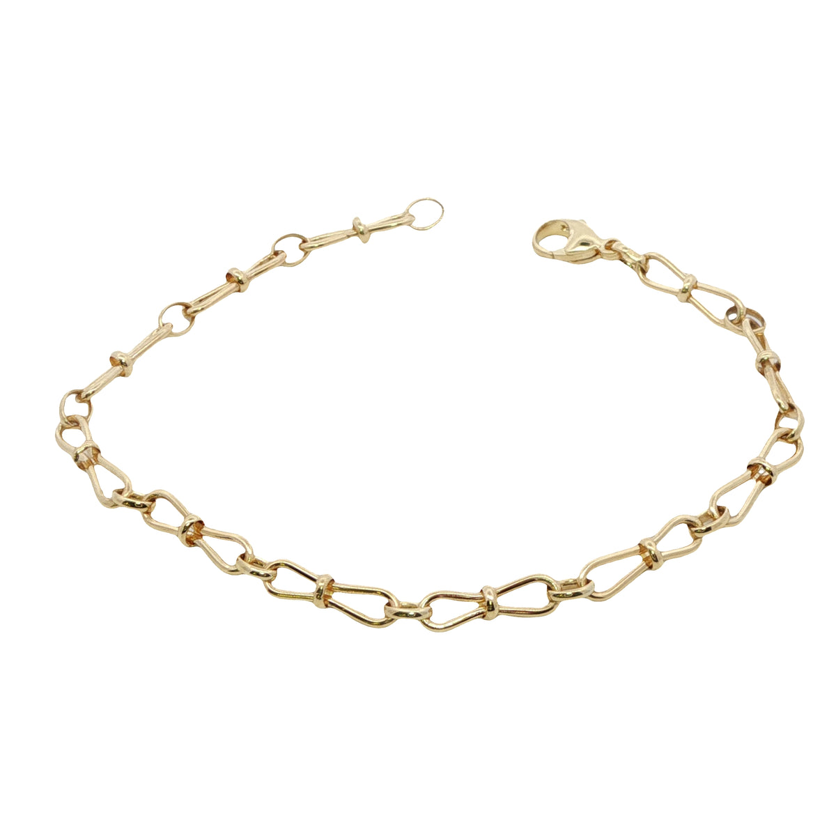 9 Carat Yellow Gold Echo Link Bracelet