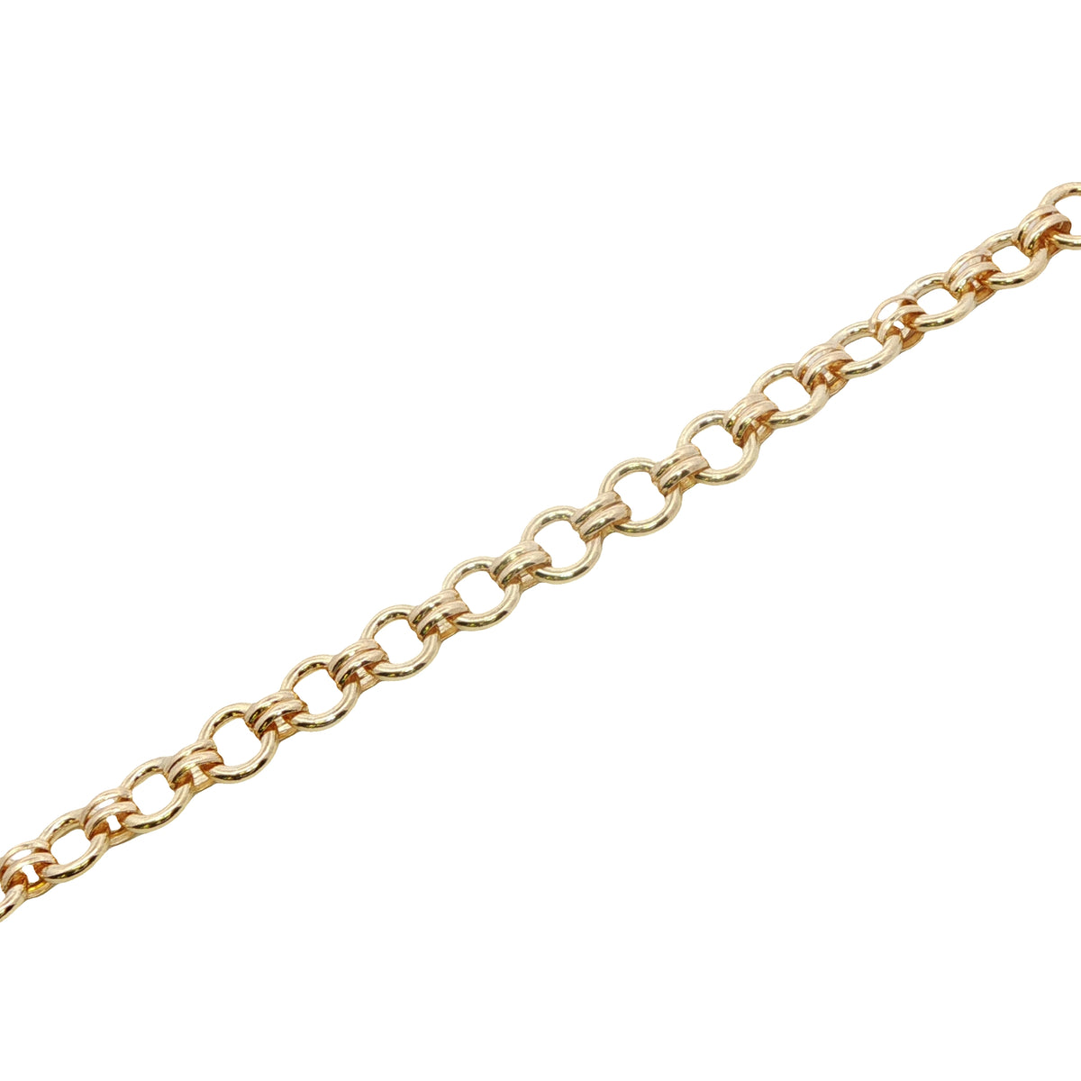 9 Carat Yellow Gold Circles Link Bracelet