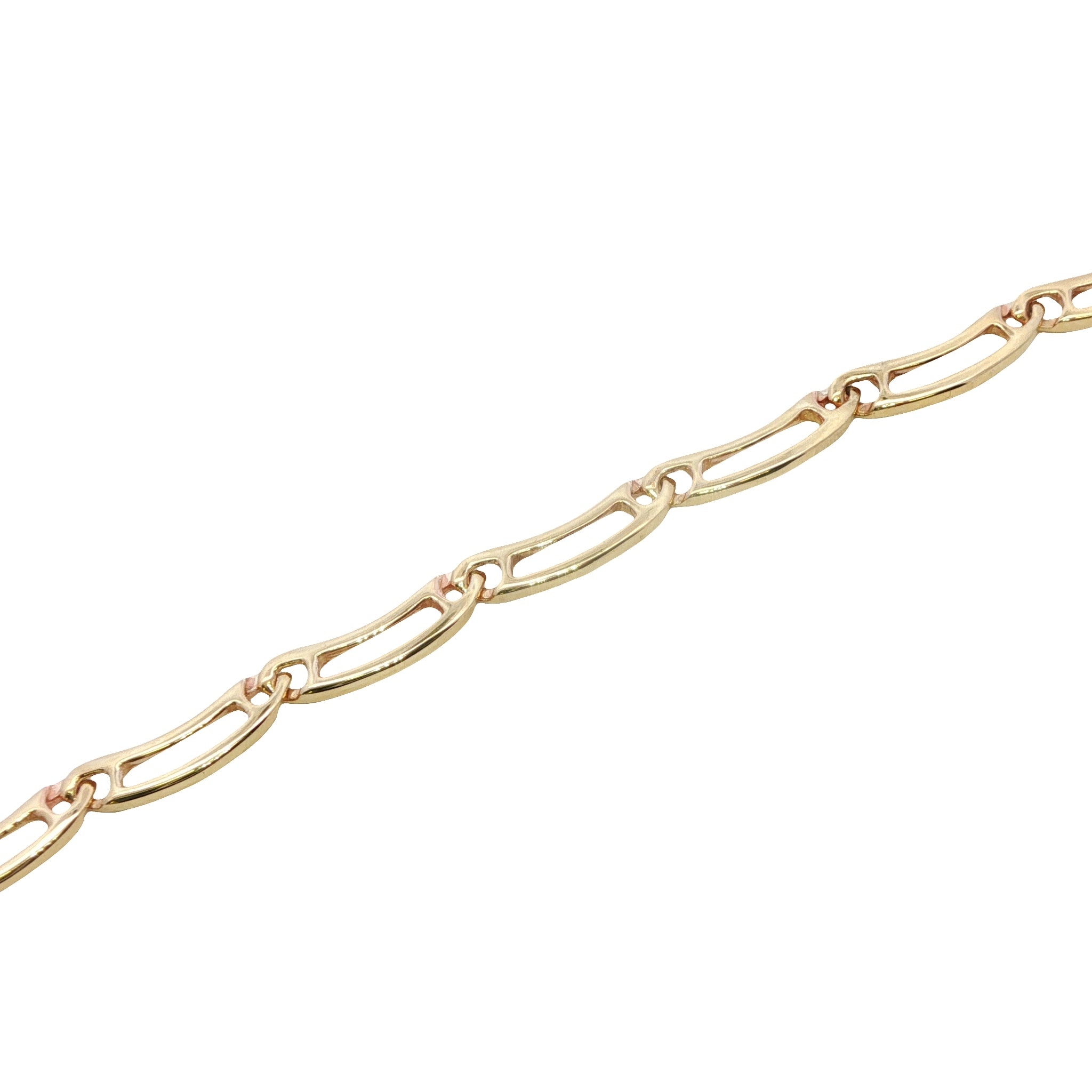 9 Carat Yellow Gold Bent Bar Bracelet