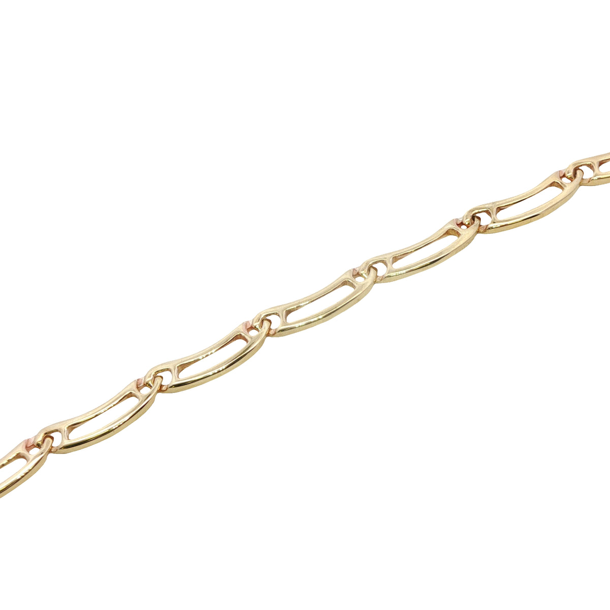 9 Carat Yellow Gold Bent Bar Bracelet
