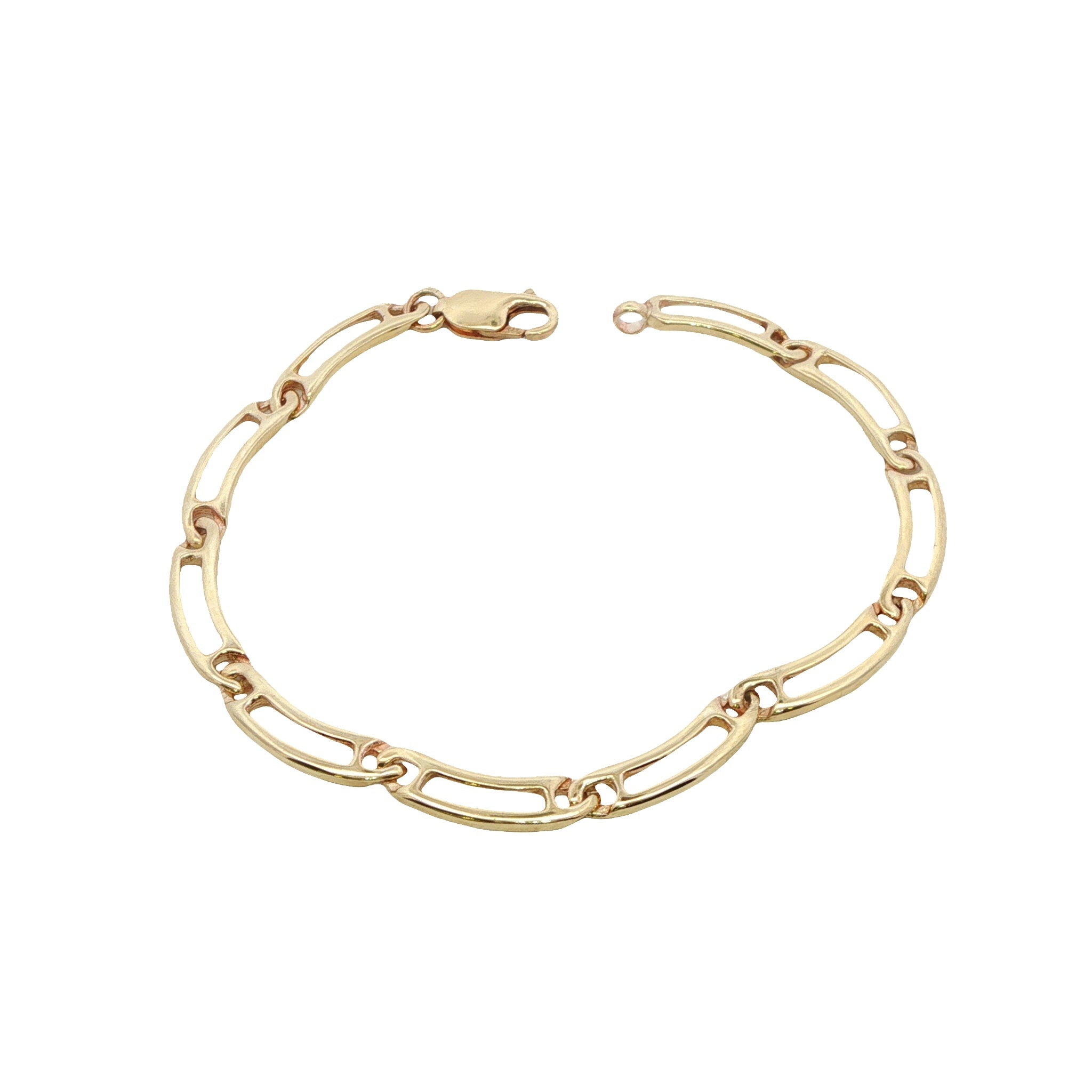 9 Carat Yellow Gold Bent Bar Bracelet