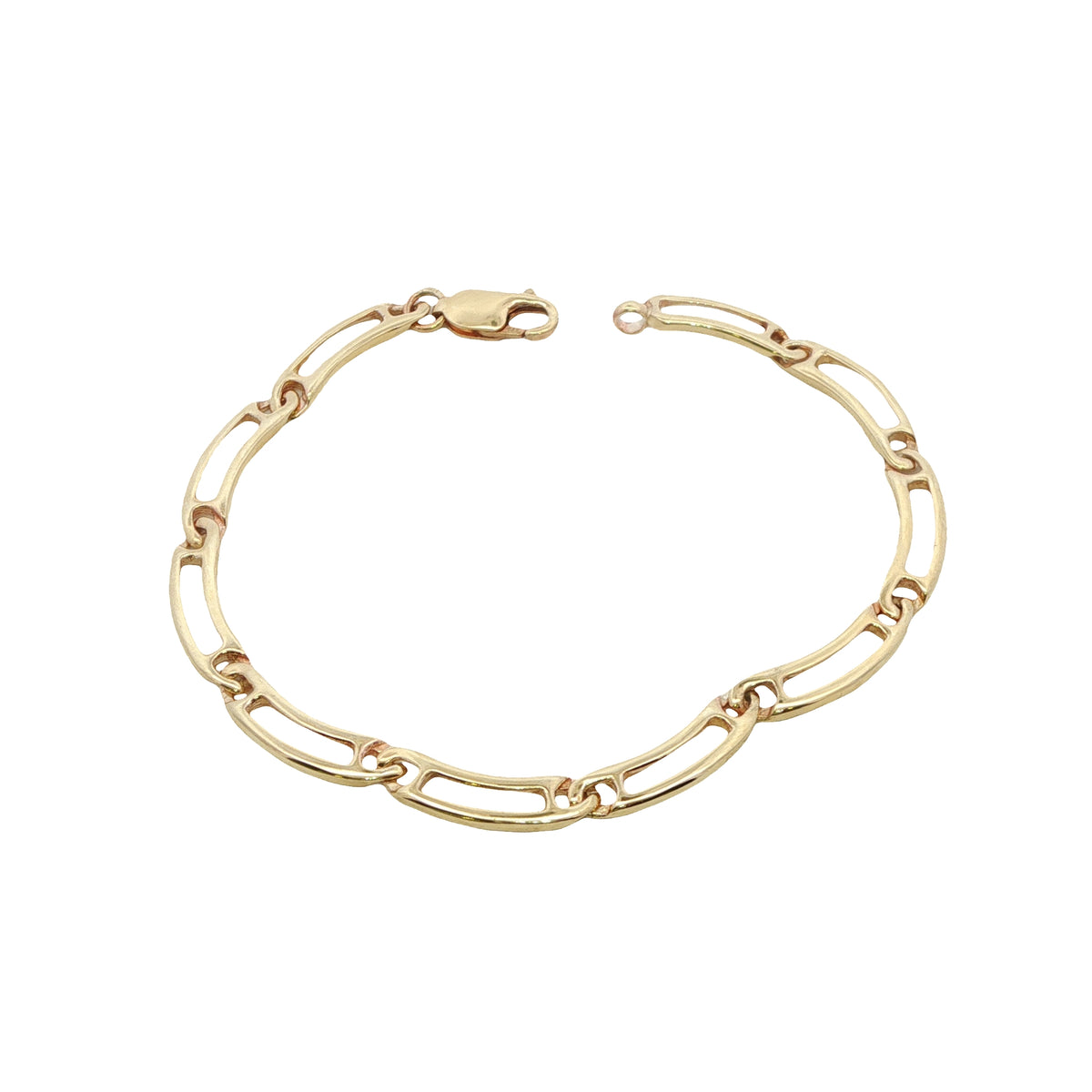 9 Carat Yellow Gold Bent Bar Bracelet