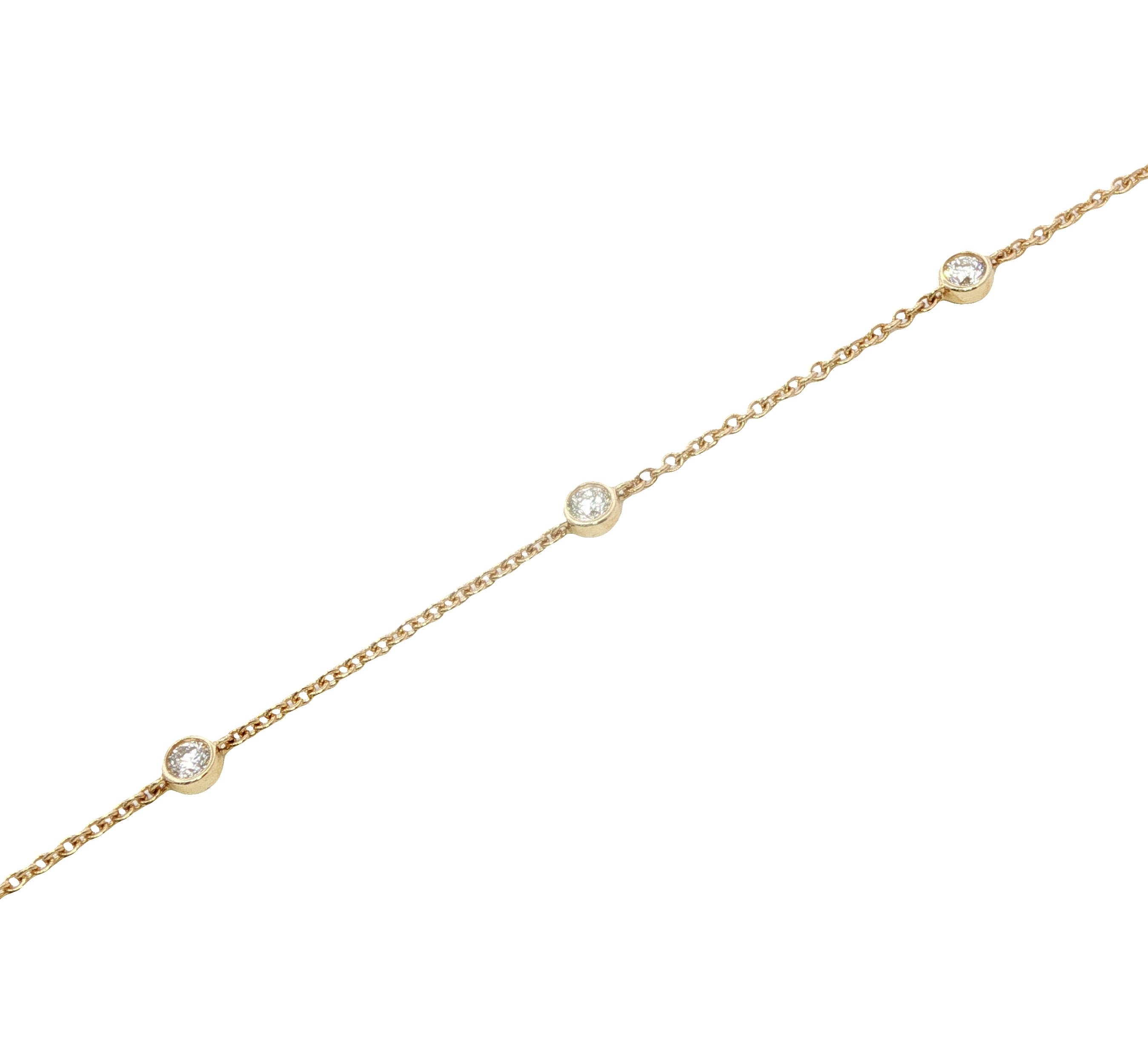 18 Carat Yellow Gold and Diamond Bracelet with 0.50 Carats