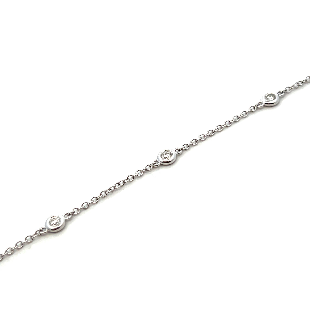 18 Carat White Gold and Diamond Bracelet with 0.50 Carats