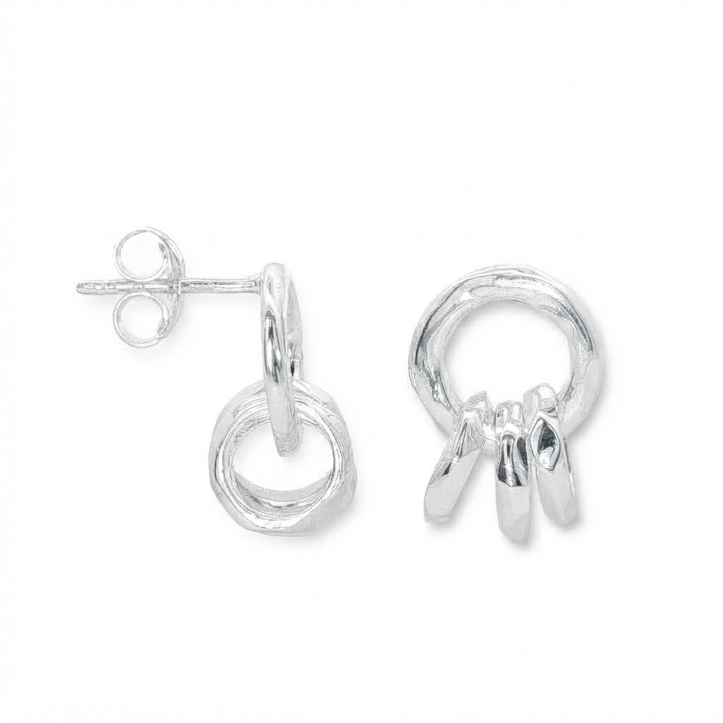 Silver circles studs