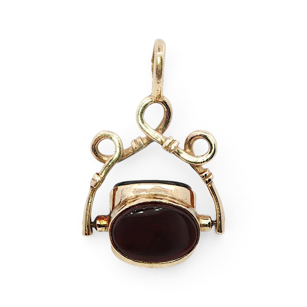 Antique 9ct Agate Fob
