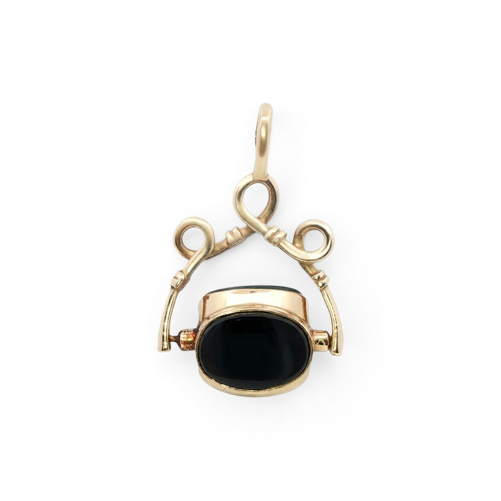 Antique 9ct Agate Fob