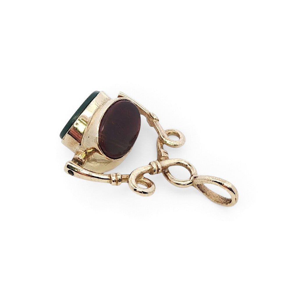 Antique 9ct Agate Fob