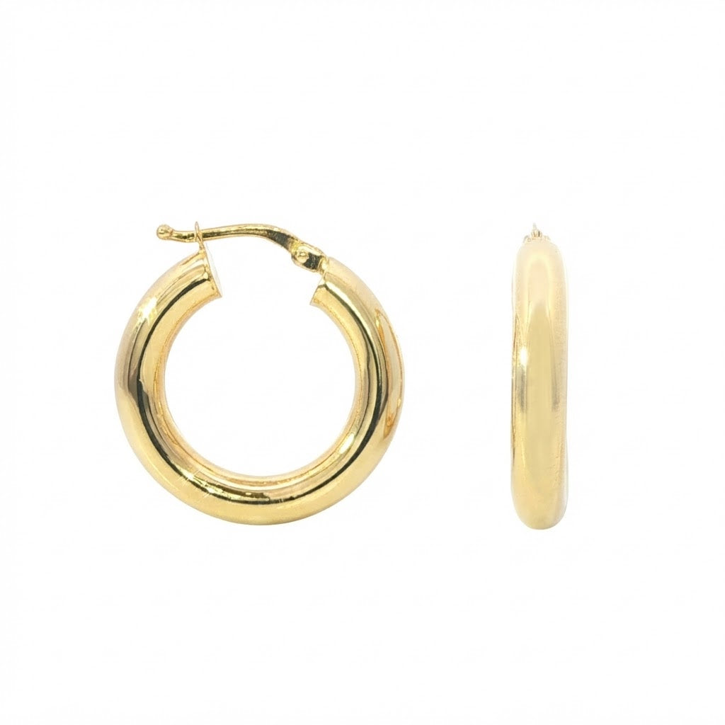 9 Carat Yellow Gold Hoops 15mm