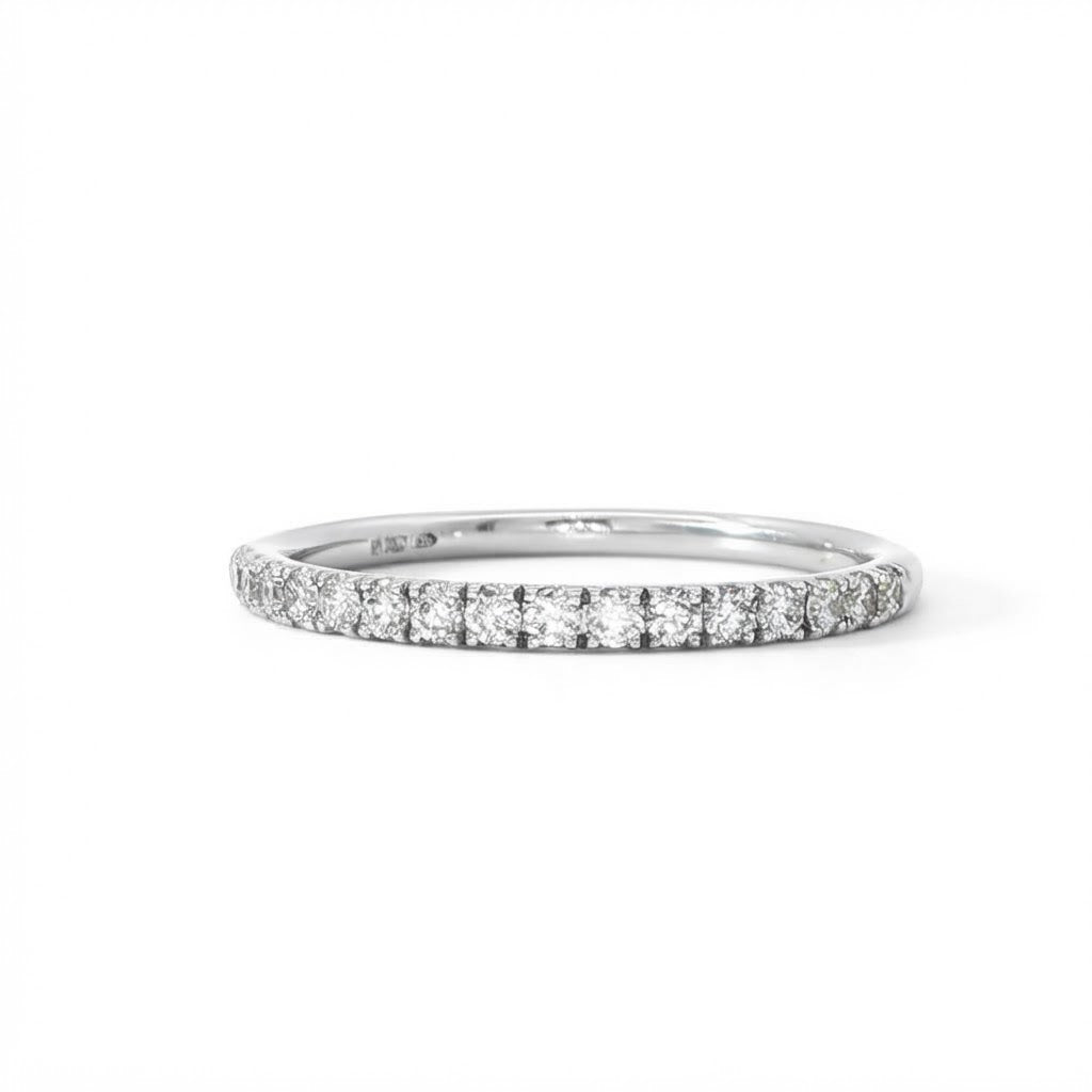 Ultra Fine Modern Diamond Half Eternity Ring
