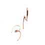Silver Rose gold plate twist drop earrings