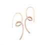 Silver Rose gold plate twist drop earrings