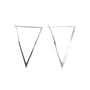 Silver Triangle Hinge Hoops