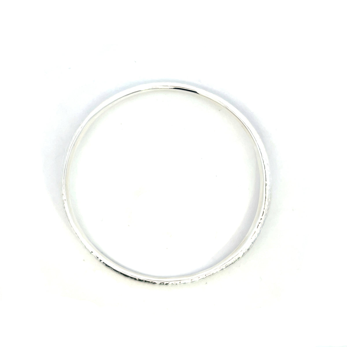 Silver Ripple Bangle Large