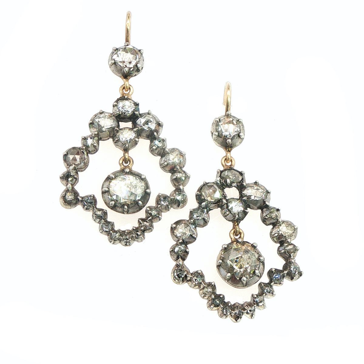 Rare Georgian Diamond Earrings