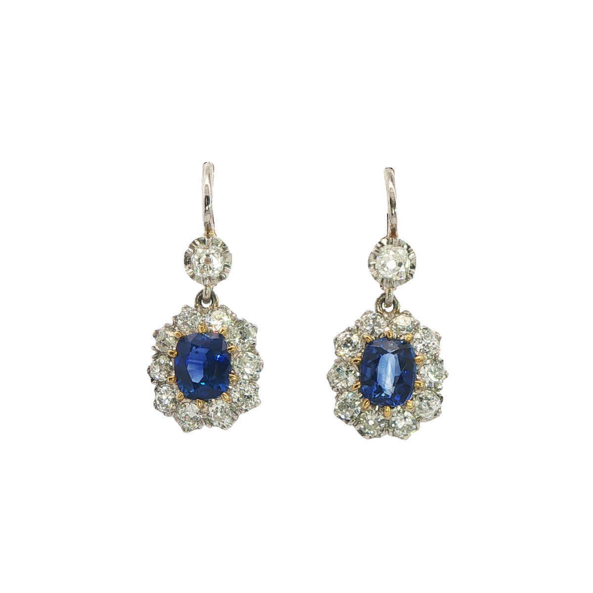 Stunning Sapphire and Diamond Earrings