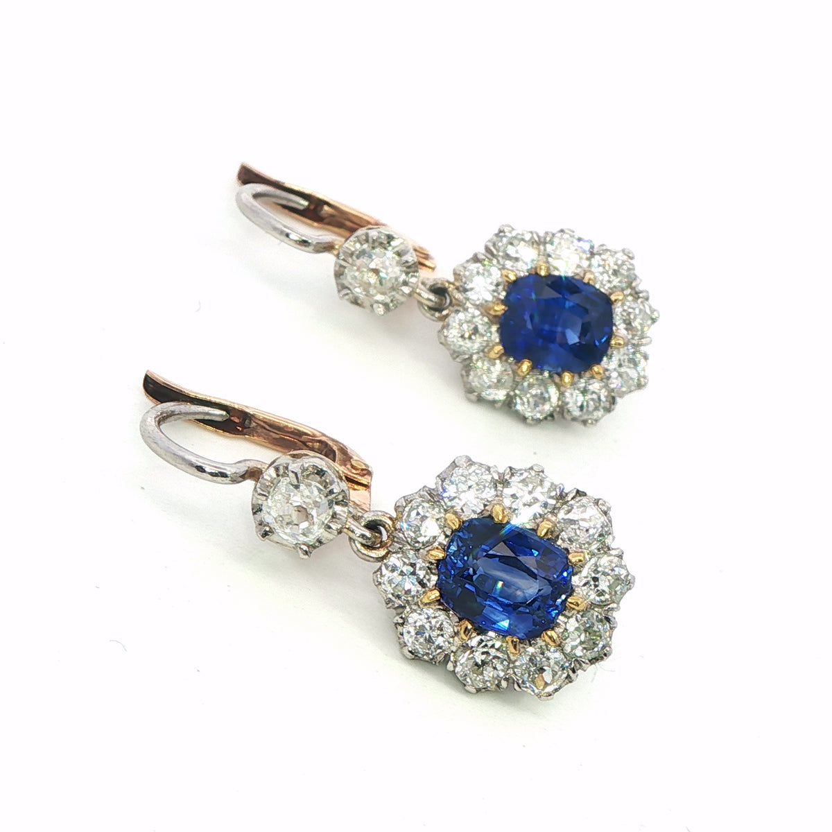 Stunning Sapphire and Diamond Earrings