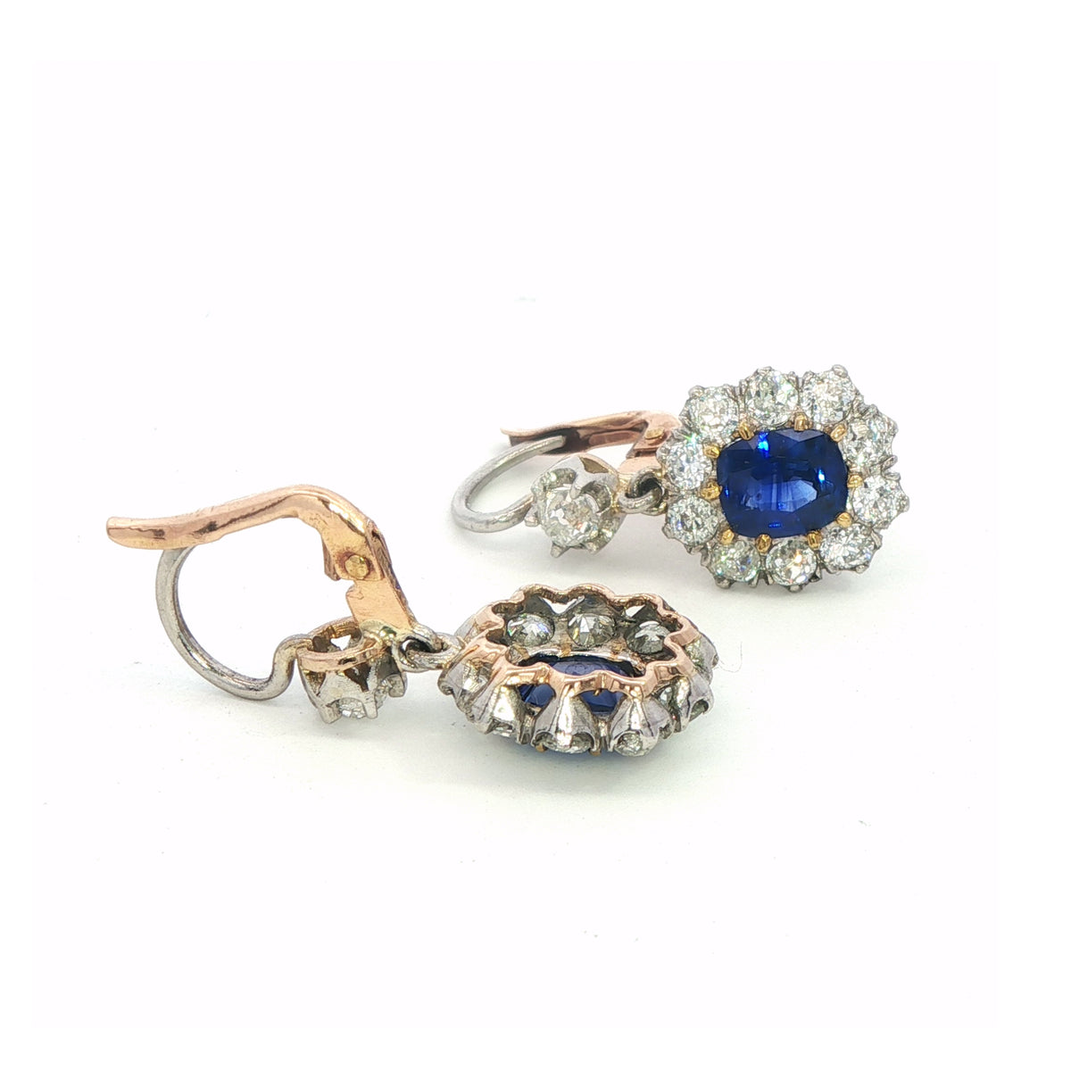 Stunning Sapphire and Diamond Earrings