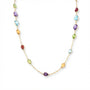 18 Carat Yellow Gold Chain Gem-set Drop Necklace With Various sized Pear Shapes
