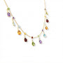 A Modern 18 Carat Yellow Gold and Gem set Necklace