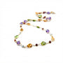 18 Carat Yellow Gold Chain Gem-set Drop Necklace With Pear Shapes and Rounds