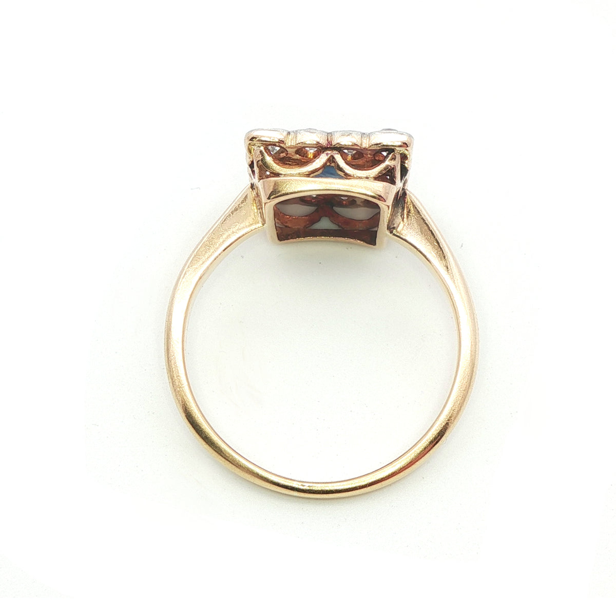 Beautiful Sapphire Diamond Cluster Ring